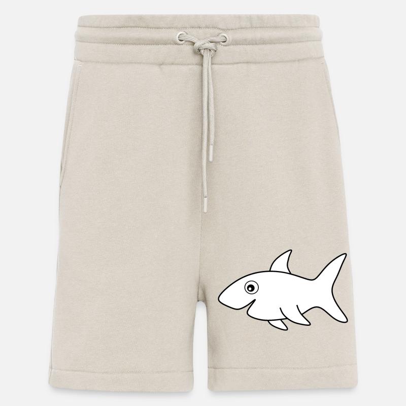 Requin Requins Pêche Poisson - Short bio décontracté fabriqué en UE - WARM CLAY