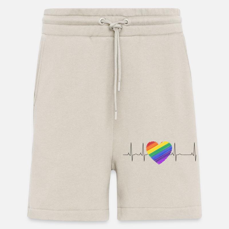Heart palpitations Heart Rainbow Diversity - Shorts - made by SPREAD - WARM CLAY