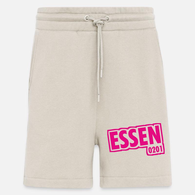 Essen - 0201 - Area Code - Slogan - Shorts - made by SPREAD - WARM CLAY