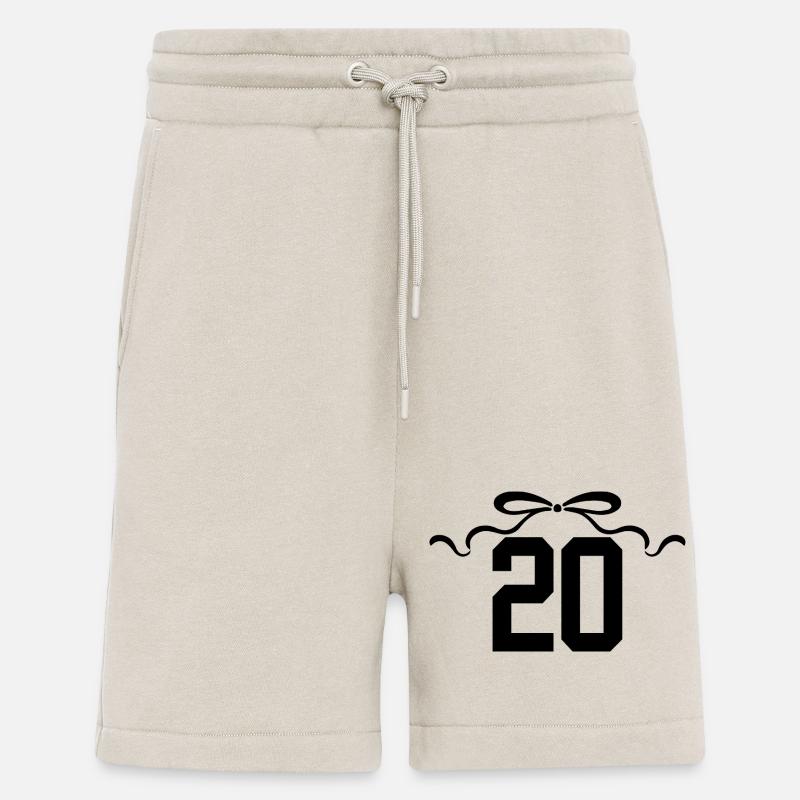 Numéro 20 noeud - 20e anniversaire - Short bio décontracté fabriqué en UE - WARM CLAY