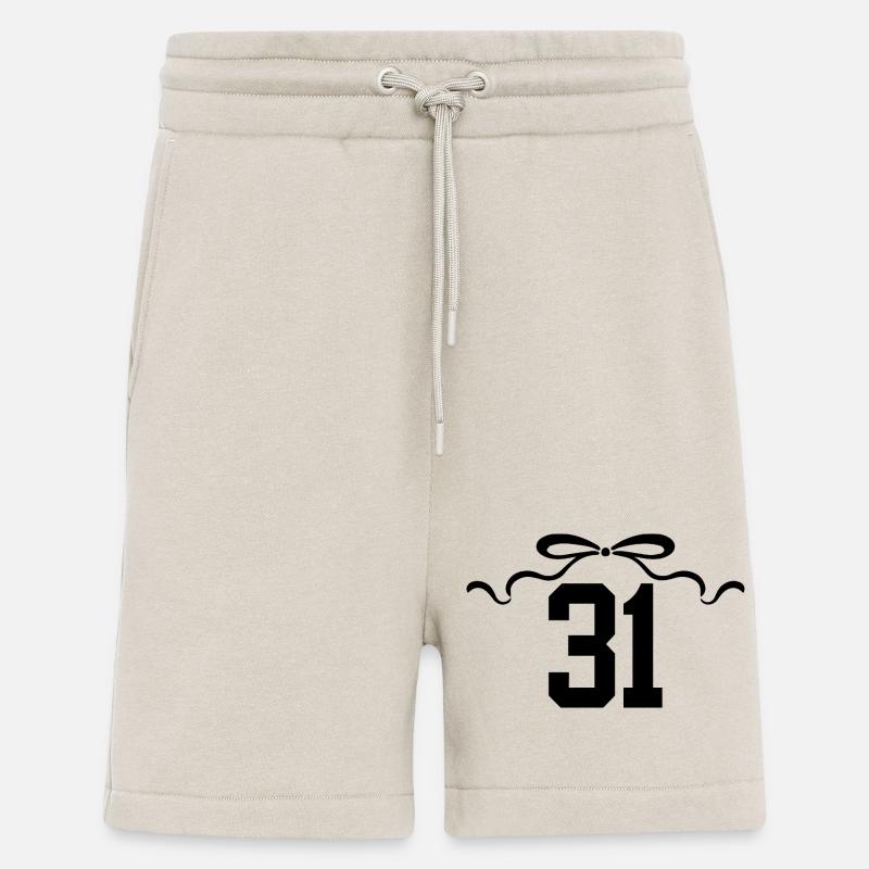 Numéro 31 noeud - 31e anniversaire - Short bio décontracté fabriqué en UE - WARM CLAY