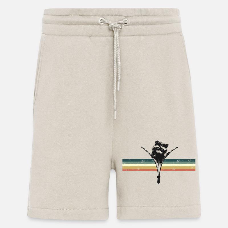 Süßer Waschbär - Retrostripes - Shorts - made by SPREAD - WARM CLAY
