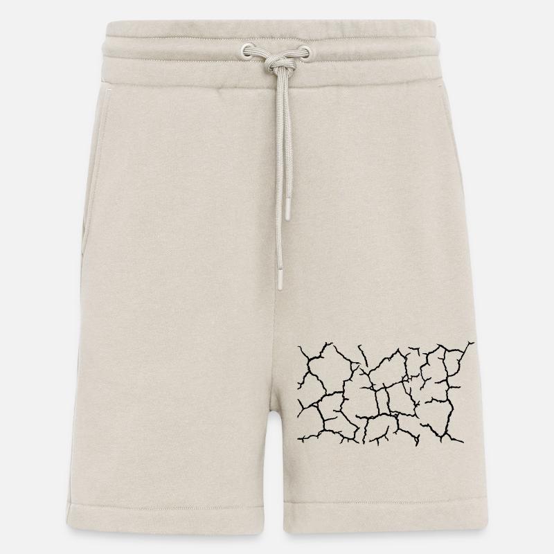 Bottom Cracks Pattern Texture - Shorts - made by SPREAD - WARM CLAY