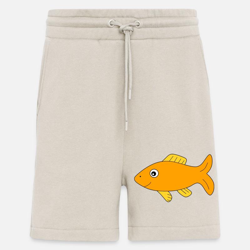 Poisson jaune Poisson comique - Short bio décontracté fabriqué en UE - WARM CLAY
