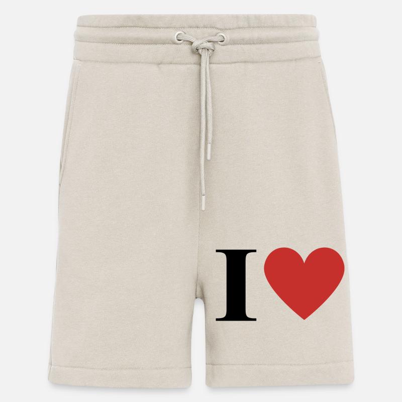 Buchstabe i rotes Herz - Shorts - made by SPREAD - WARM CLAY