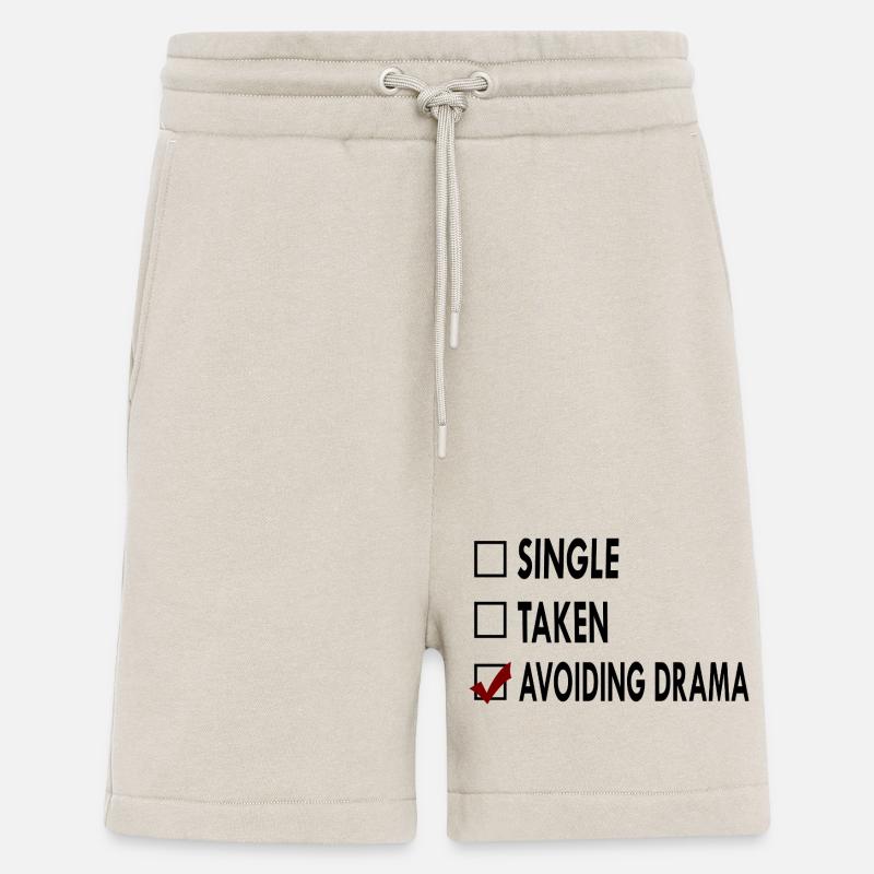 SINGLE noir blanc AVOIDING - Short bio décontracté fabriqué en UE - WARM CLAY