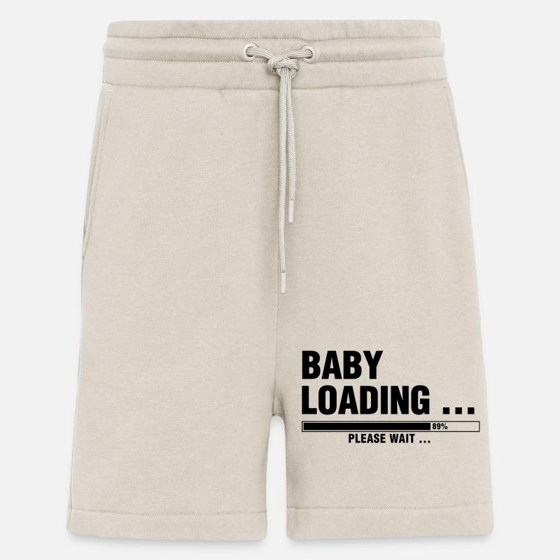 BABY LOADING... PLEASE WAIT ... - Short bio décontracté fabriqué en UE - WARM CLAY