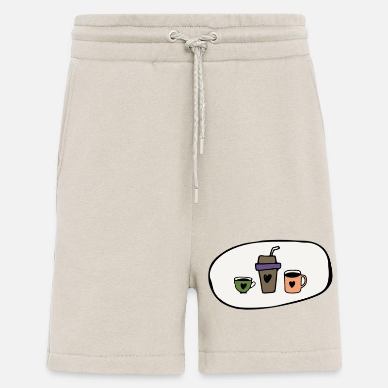 Profitez du café - Short bio décontracté fabriqué en UE - WARM CLAY