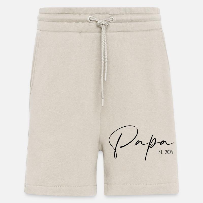 Papa Established 2024 - Shorts - made by SPREAD - WARM CLAY