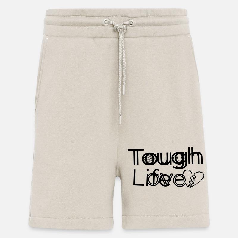 Vie dure / Amour ( Emo ) - Short bio décontracté fabriqué en UE - WARM CLAY