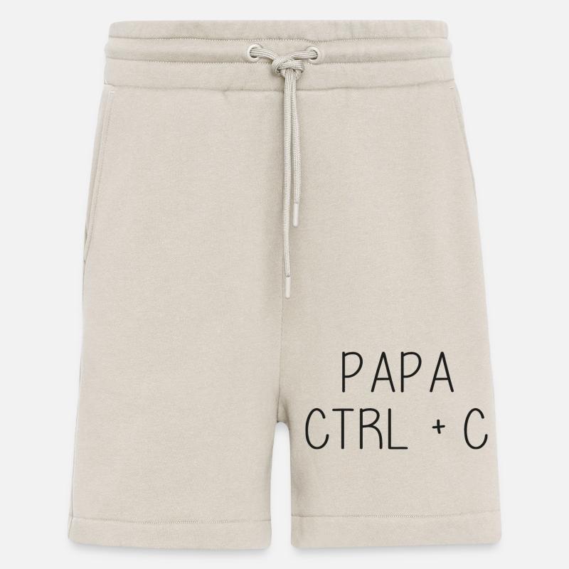 papa ctrl + c - père - Short bio décontracté fabriqué en UE - WARM CLAY