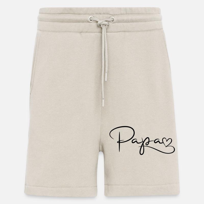 Police de papa avec coeur - Short bio décontracté fabriqué en UE - WARM CLAY