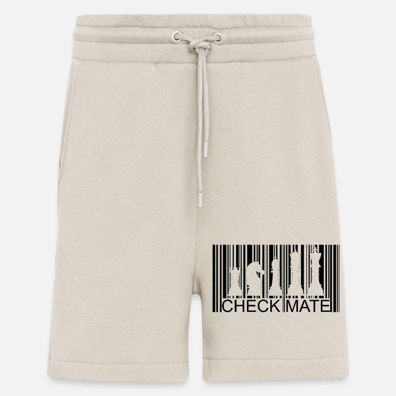 Barcode Schach Figuren - Shorts - made by SPREAD - WARM CLAY