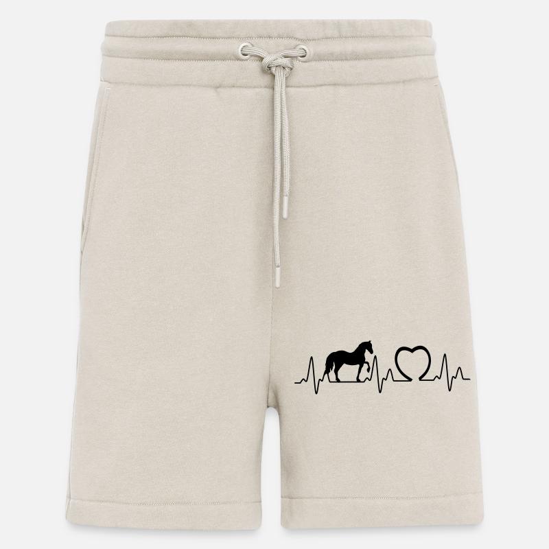Heartbeat mit Herz Pferd1 - Shorts - made by SPREAD - WARM CLAY