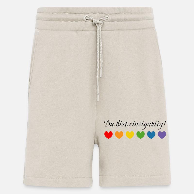 Regenbogenherzchen du bist einzigartig - Shorts - made by SPREAD - WARM CLAY