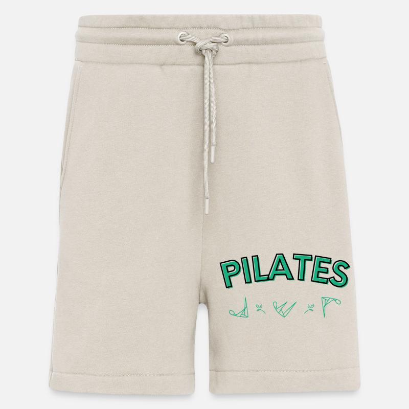 Pilates Différentes positions - Short bio décontracté fabriqué en UE - WARM CLAY