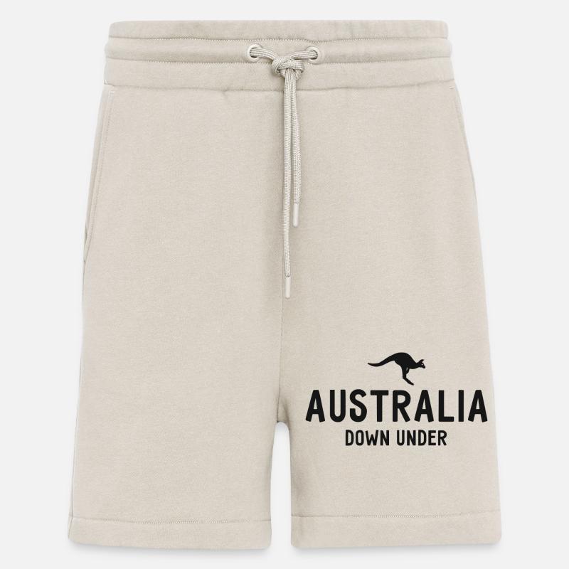 Australie - Australie - Australie - Kangourou - Short bio décontracté fabriqué en UE - WARM CLAY