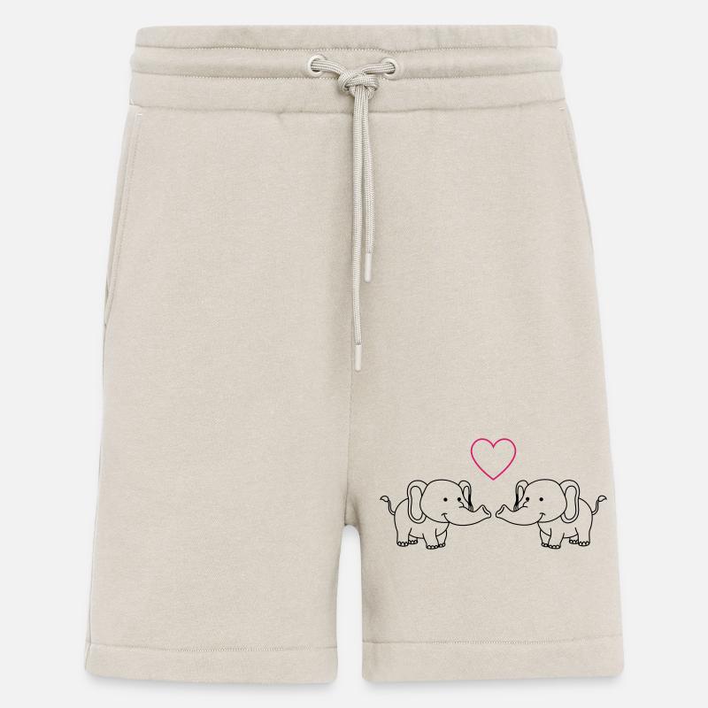 elefanten verliebt - Shorts - made by SPREAD - WARM CLAY