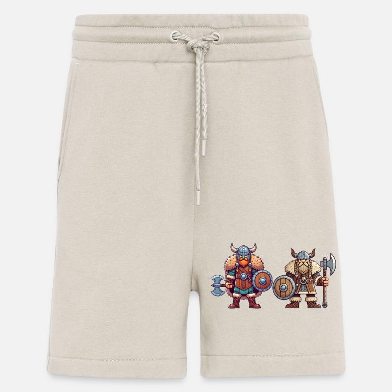 Bande dessinée viking - Short bio décontracté fabriqué en UE - WARM CLAY