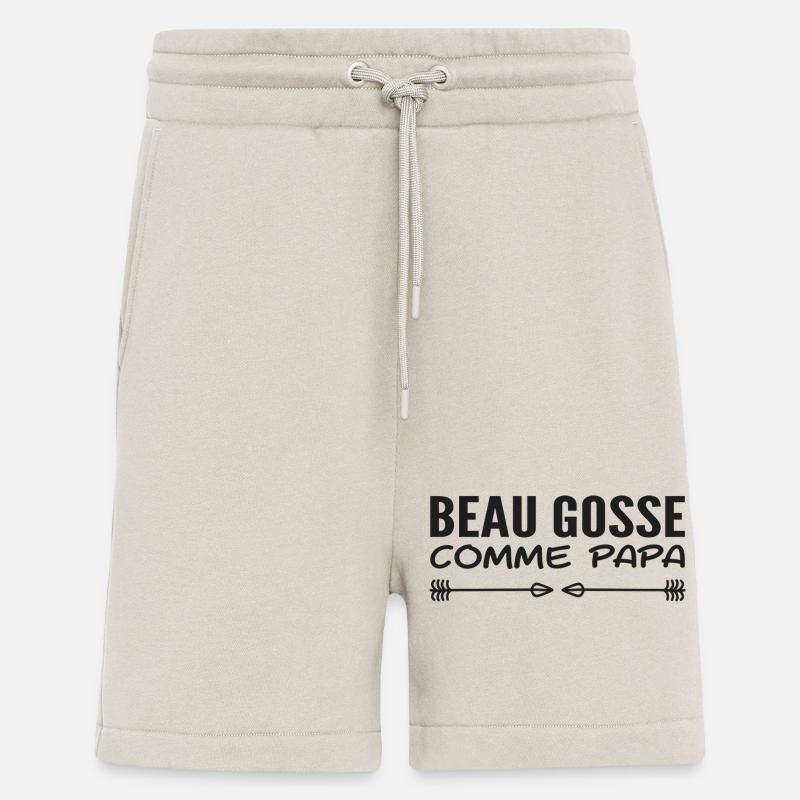 Beau gosse comme papa - Short bio décontracté fabriqué en UE - WARM CLAY