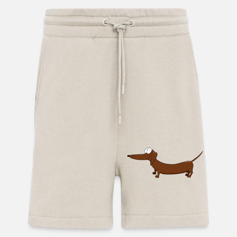 Funny Dachshund Comic Drawing - Shorts - made by SPREAD - WARM CLAY