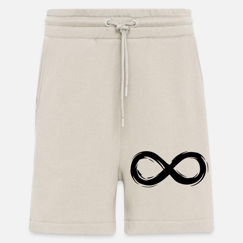 Infinity sign icon in black - Shorts - made by SPREAD - WARM CLAY
