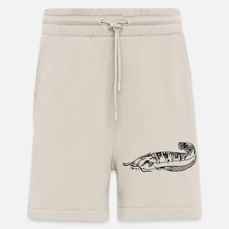 Silure - pêche silure - Short bio décontracté fabriqué en UE - WARM CLAY