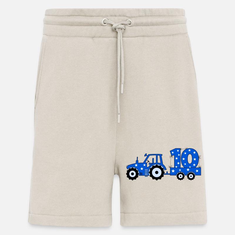 Tracteur du 10e anniversaire - Short bio décontracté fabriqué en UE - WARM CLAY