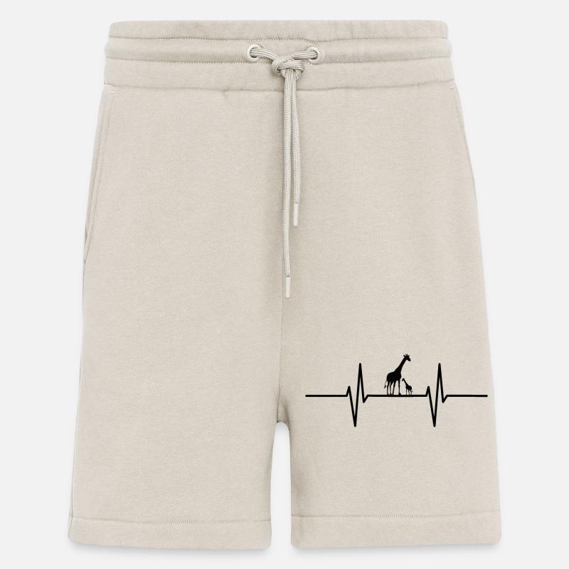 Herzschlag mit Giraffen - Shorts - made by SPREAD - WARM CLAY