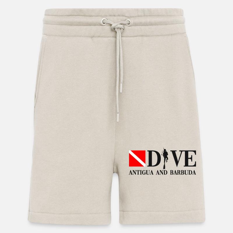 Plongée - Antigua-et-Barbuda - Caraïbes - Short bio décontracté fabriqué en UE - WARM CLAY
