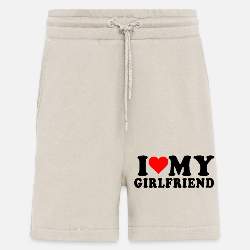 i love my girlfriend - Short bio décontracté fabriqué en UE - WARM CLAY