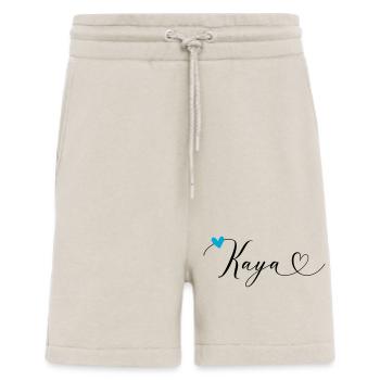 Kaya Nom Prénom Calligraphie Coeur - Short bio décontracté fabriqué en UE - WARM CLAY - Devant