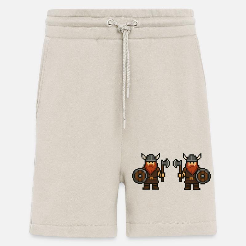 wikinger pixel 2 - Shorts - made by SPREAD - WARM CLAY