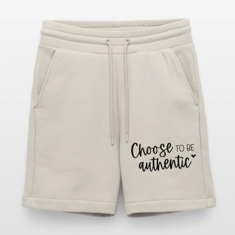 Entscheiden Sie sich dafür, authentisch zu sein Inspirierende Botschaft Shorts - made by SPREAD