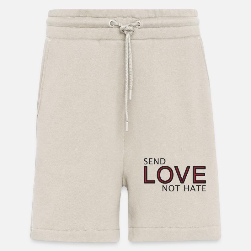 Send Love Not Hate Statement - Shorts - made by SPREAD - WARM CLAY