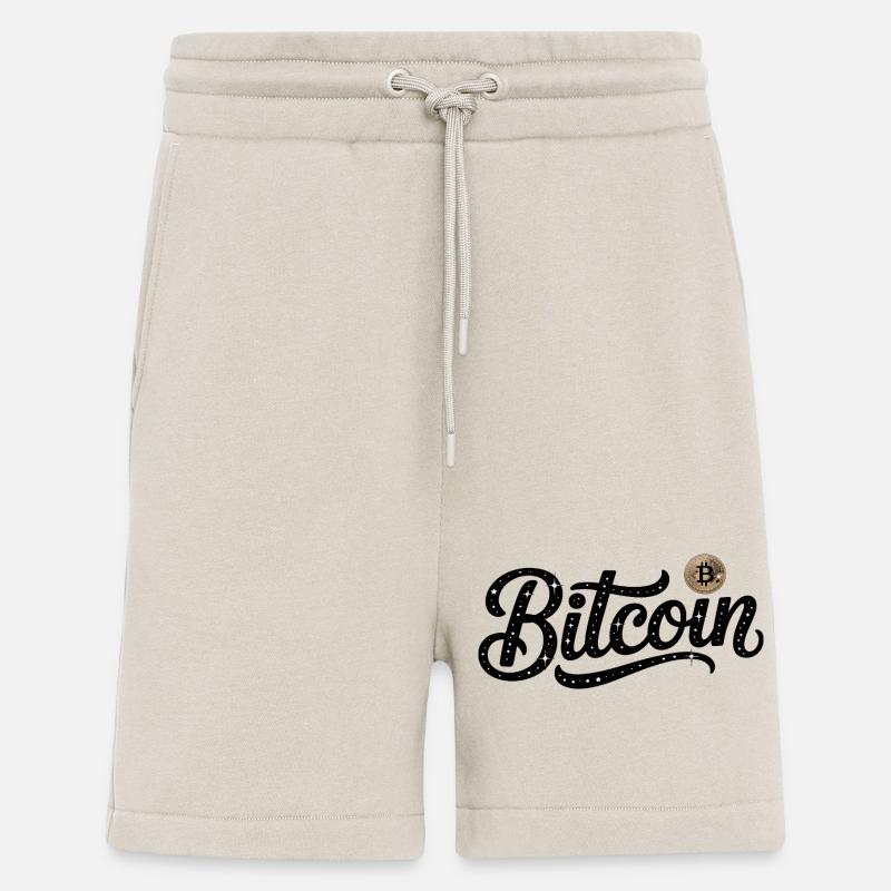 Bitcoin - Cool Finance Logo - Short bio décontracté fabriqué en UE - WARM CLAY