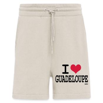 J'aime la guadeloupe - couleurs personnalisables - Short bio décontracté fabriqué en UE - WARM CLAY - Devant