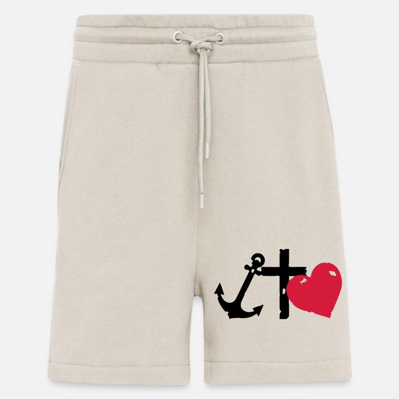 Rote Herzsilhouette glaube-liebe-Hoffnung - Shorts - made by SPREAD - WARM CLAY