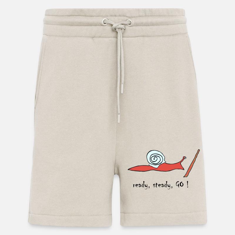 running snail -- ready, steady, GO ! - Shorts - made by SPREAD - WARM CLAY