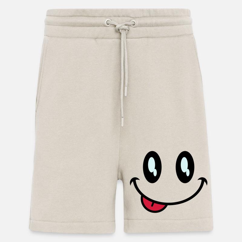augen smiley zunge - Shorts - made by SPREAD - WARM CLAY