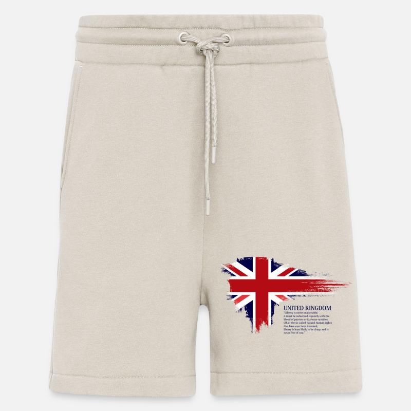 Brushstroke Union Jack Flag - Shorts - made by SPREAD - WARM CLAY