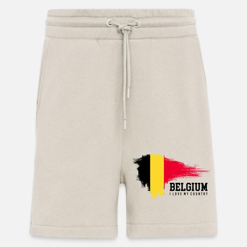 Gelber Strich Roter Spritzer - Shorts - made by SPREAD - WARM CLAY
