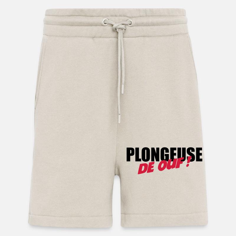 Plongeuse de ouf ! - Short bio décontracté fabriqué en UE - WARM CLAY
