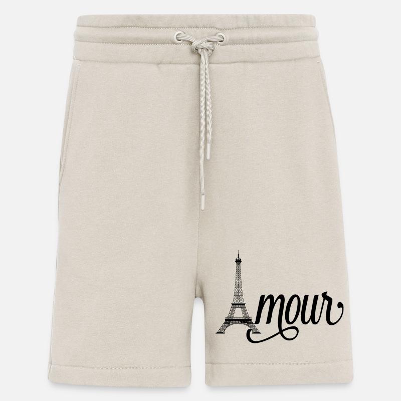 Amour Paris - Tour Eiffel - Short bio décontracté fabriqué en UE - WARM CLAY