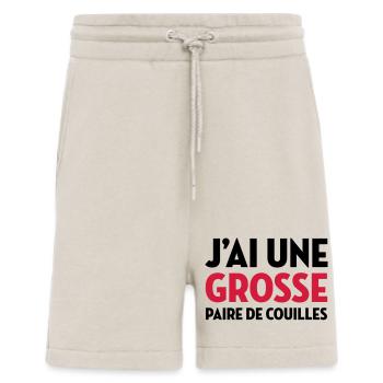 Paire de Couilles / Drague / Sexe / Courage - Short bio décontracté fabriqué en UE - WARM CLAY - Devant