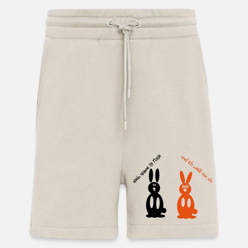 Witzige Kaninchen Hasen Hasis  - Shorts - made by SPREAD - WARM CLAY