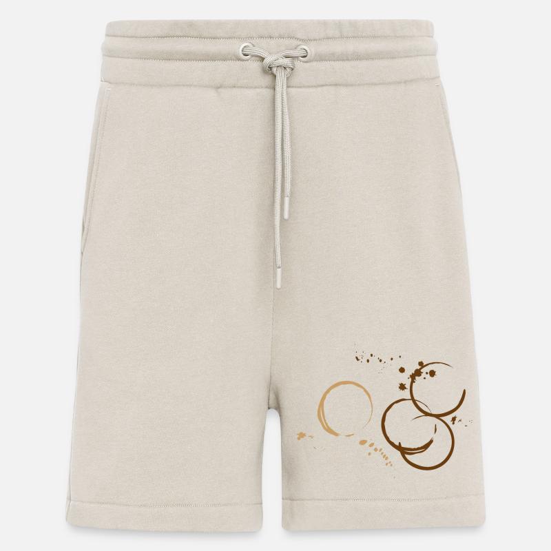 Coffee, coffee stains. Fun Design - Shorts - made by SPREAD - WARM CLAY