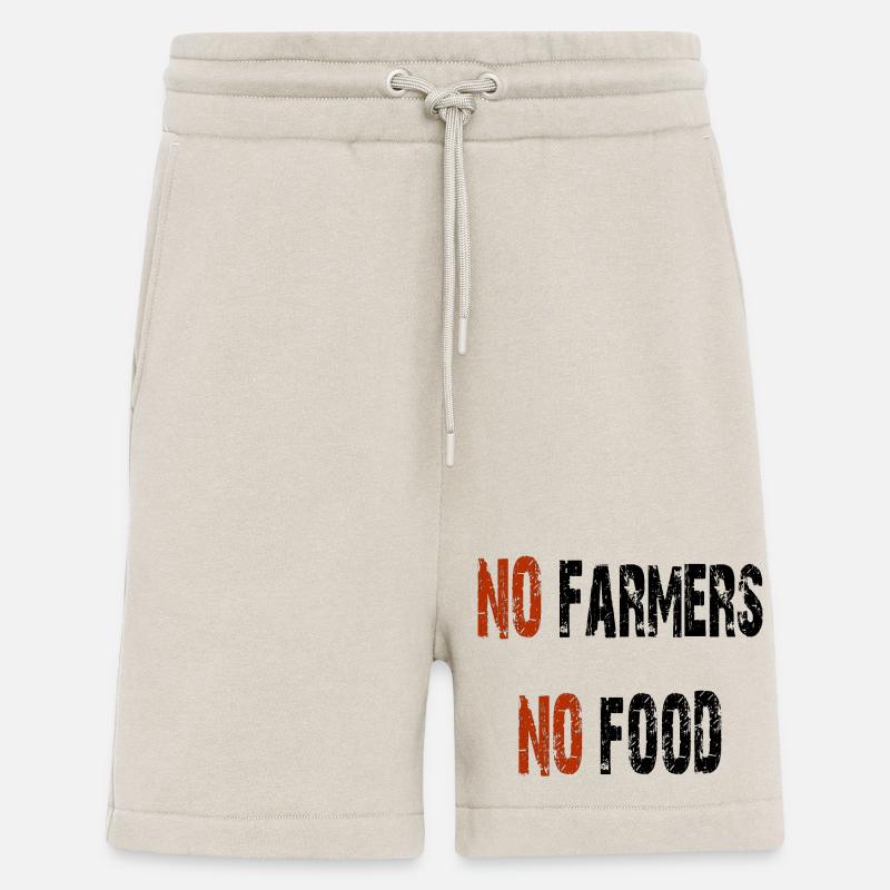 Pas d'agriculteurs pas de nourriture - Short bio décontracté fabriqué en UE - WARM CLAY