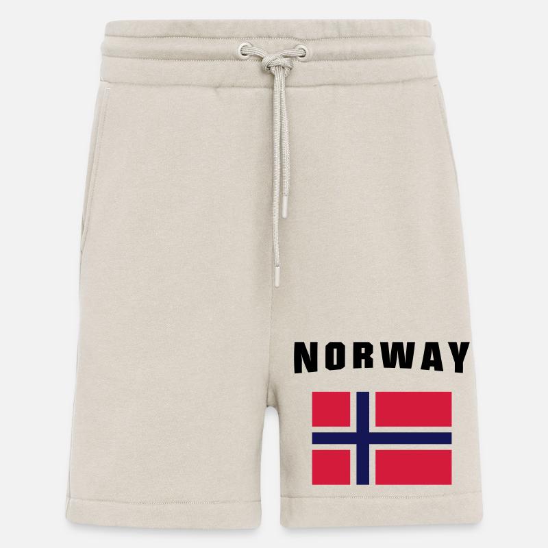 Norway Flag - Short bio décontracté fabriqué en UE - WARM CLAY