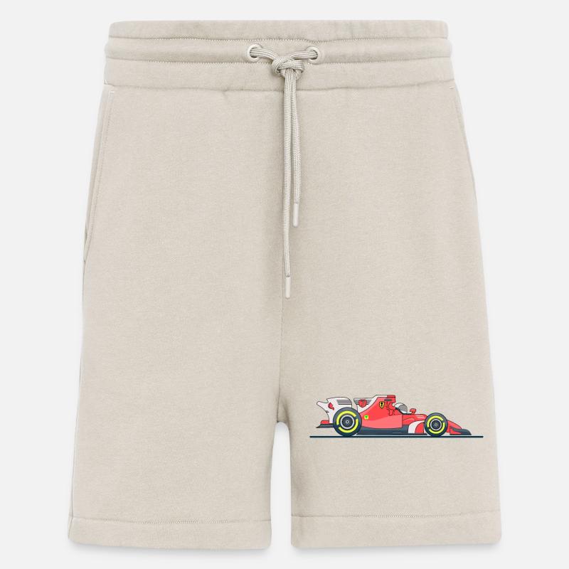 Course de voitures de course - Short bio décontracté fabriqué en UE - WARM CLAY